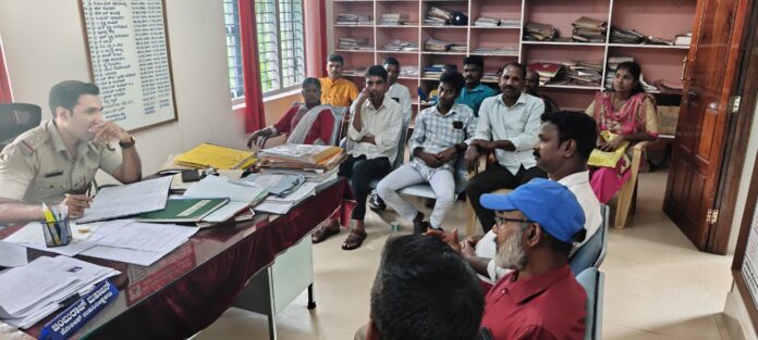 Kadaba Police Station SC ST Grievance Meeting chaired by SI Jamburaj Mahajan