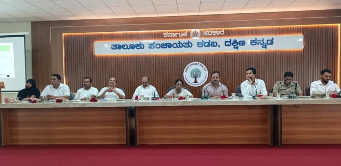 Kadaba Taluk Panchayat UT Khader Bhagirathi Murulya Disaster Management Review Meeting