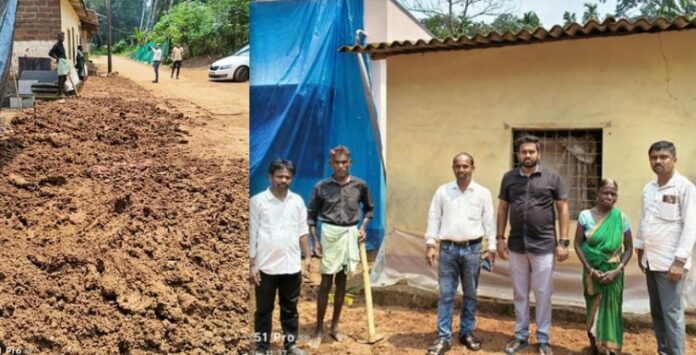 Subrahmanya Devaragadde dangerous drainage trench near house closed by local administration Kadaba Times impact